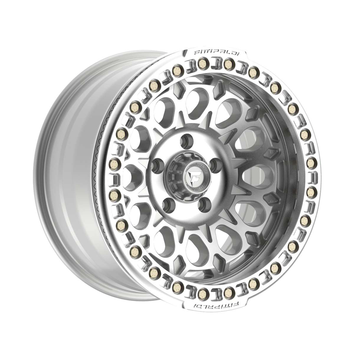 FITTIPALDI OFF ROAD FB153M 17X9, ET -15, PCD 5X5.00, CB 71.5-GLOSS SILVER MACHINED WITH MACHINED FORGED RING