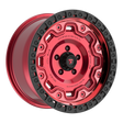 FITTIPALDI OFF ROAD FT100RTB 18X9, ET +00, PCD 5X5.00, CB 71.5-MACHINED WITH GLOSS RED TINT AND SATIN BLACK RING