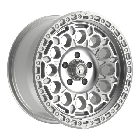 FITTIPALDI OFF ROAD FT101MS 18X9, ET +00, PCD 5X5.00, CB 71.5-GLOSS SILVER WITH MACHINED FACE AND UNDERCUT