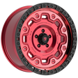 FITTIPALDI OFF ROAD FT100RTB 20X9, ET +00, PCD 5X5.00, CB 71.5-MACHINED WITH GLOSS RED TINT AND SATIN BLACK RING