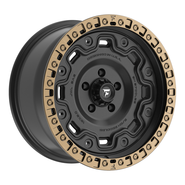 FITTIPALDI OFF ROAD FT100BZ 18X9, ET +00, PCD 5X5.00, CB 71.5-SATIN BLACK WITH BRONZE RING