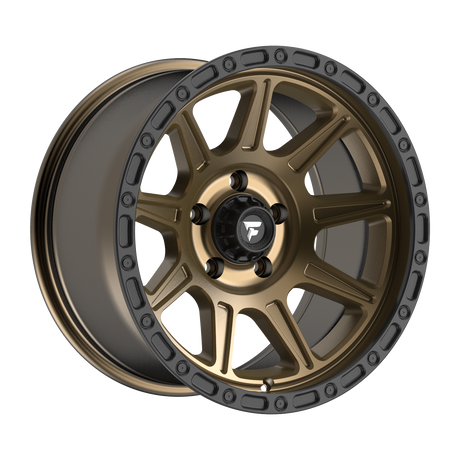 FITTIPALDI OFF ROAD FT104ZB 17X9, ET -12, PCD 5X5.00, CB 71.5-SATIN BRONZE WITH SATIN BLACK LIP