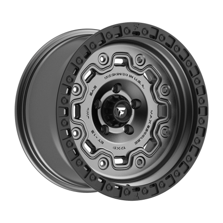 FITTIPALDI OFFROAD FT100AB 17X9, PCD 5X5.00, ET -12, CB 71.5-SATIN ANTHRACITE BLACK RING