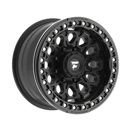 FITTIPALDI OFF ROAD FB153B 17X9, ET -15, PCD 5X5.00, CB 71.5-SATIN BLACK WITH GLOSS BLACK FORGED RING