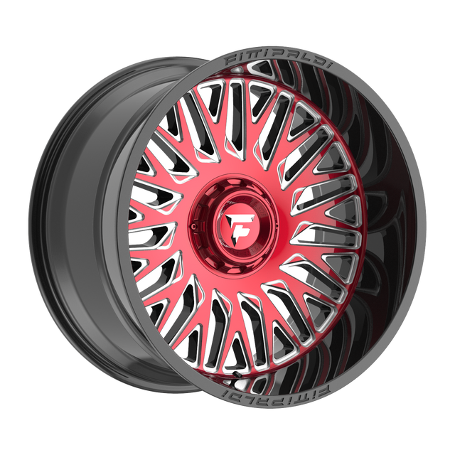 FITTIPALDI OFF ROAD FA07MBRM 22X12, ET -44, PCD 5X5.00/5X5.50, CB 78.1-GLOSS BLACK MACHINED FACE, RED TINT, AND MILLED WINDOWS