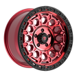 FITTIPALDI OFF ROAD FT101RTB 18X9, ET +00, PCD 5X5.00, CB 71.5-MACHINED WITH GLOSS RED TINT AND SATIN BLACK RING