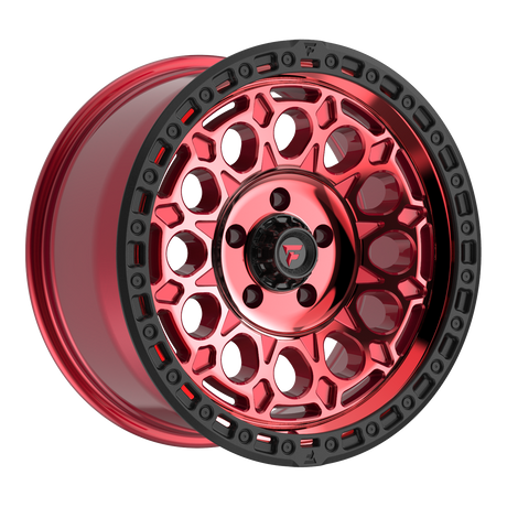 FITTIPALDI OFF ROAD FT101RTB 18X9, ET +00, PCD 5X5.00, CB 71.5-MACHINED WITH GLOSS RED TINT AND SATIN BLACK RING