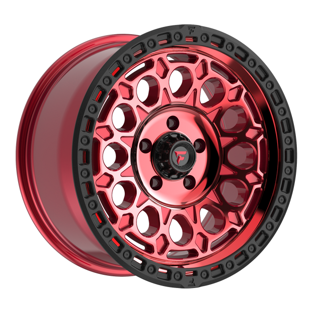 FITTIPALDI OFF ROAD FT101RTB 18X9, ET +00, PCD 5X5.00, CB 71.5-MACHINED WITH GLOSS RED TINT AND SATIN BLACK RING