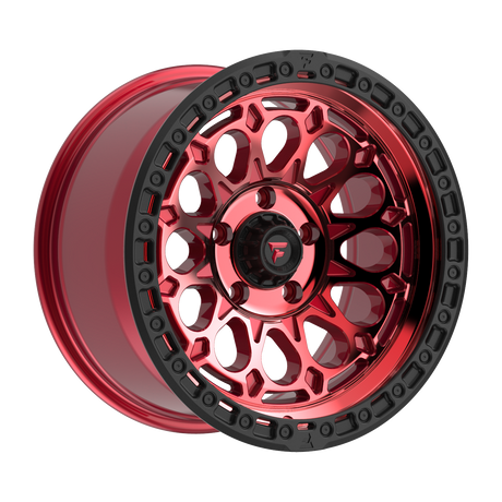 FITTIPALDI FT101RTB 17X9, PCD 5X5.00, ET-12, CB 71.5-MACHINED W/ GLOSS RED TINT & SATIN BLACK RING