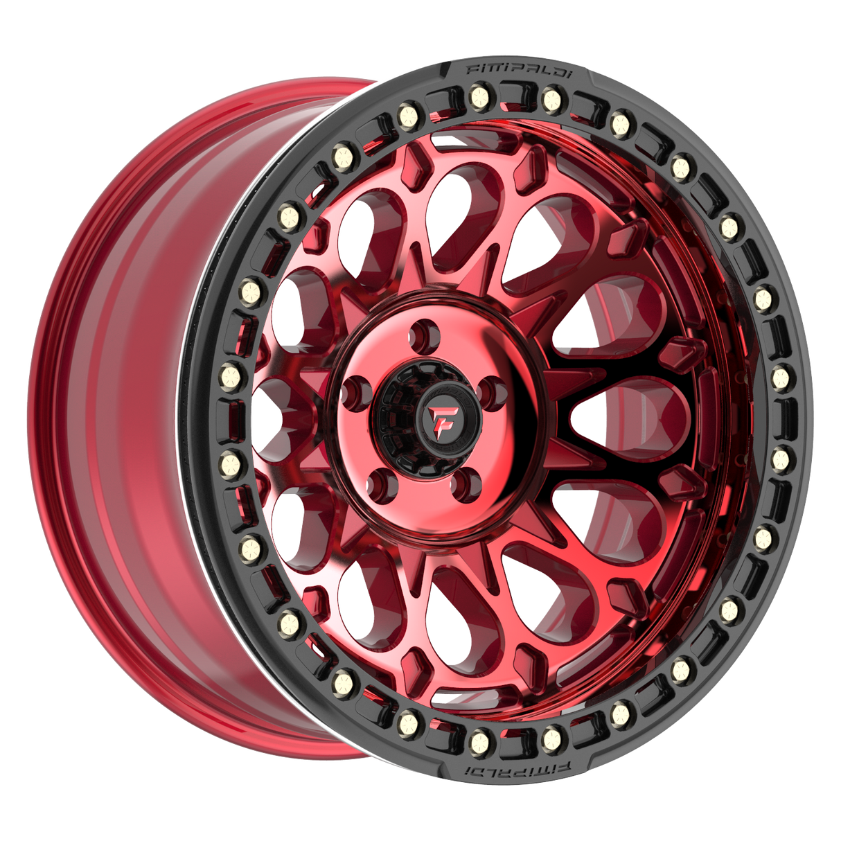FITTIPALDI OFF ROAD FB153R 20X10, ET -38, PCD 5X5.00, CB 71.5-METALLIC GLOSS RED MACHINED RED TINT WITH GLOSS BLACK FORGED RING