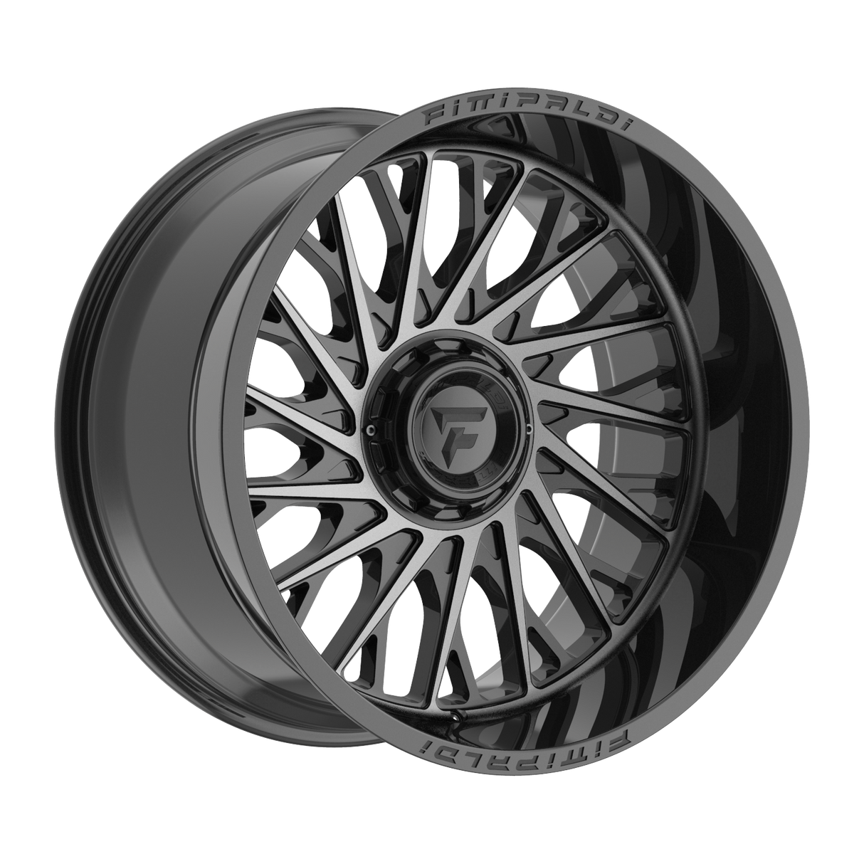 FITTIPALDI OFF ROAD FA08MBDT 22X12, ET -44, PCD 5X5.00/5X5.50, CB 78.1-GLOSS BLACK MACHINED WITH DARK TINT