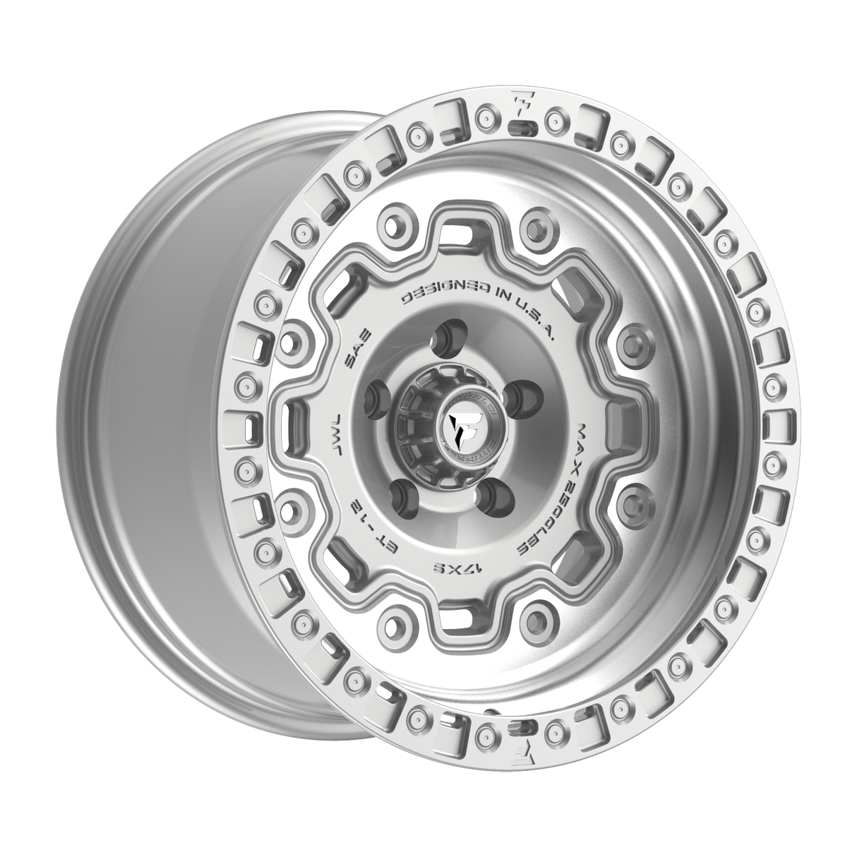 FITTIPALDI OFFROAD FT100MS 17X9, PCD 5X5.00, ET -12, CB 71.5-GLOSS SILVER MACHINED