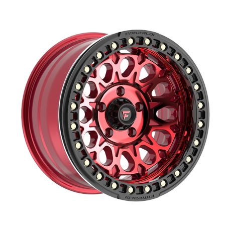 FITTIPALDI OFF ROAD FB153R 17X9, ET -15, PCD 5X5.00, CB 71.5-METALLIC GLOSS RED MACHINED RED TINT WITH GLOSS BLACK FORGED RING