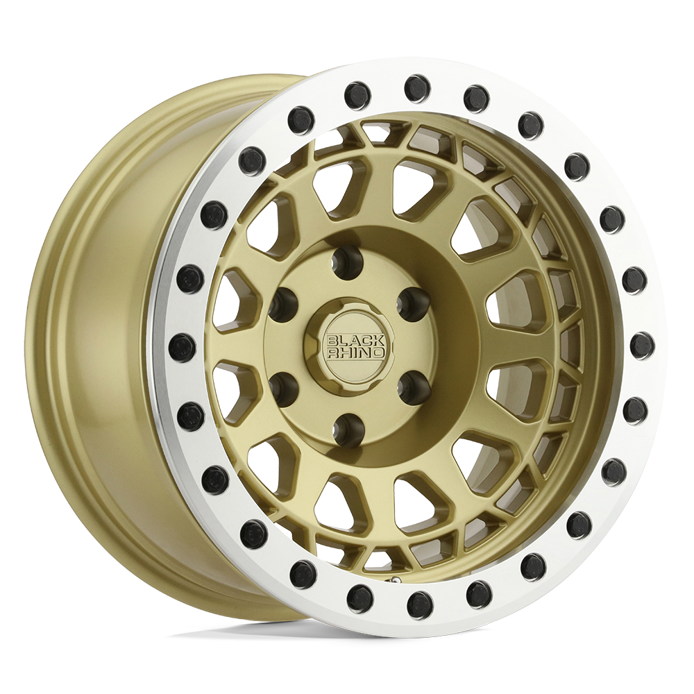 Black Rhino MATTE GOLD WITH MACHINED RING BR PRIMM BL 17X8.5 5X127 -38 71 M-GD MCH