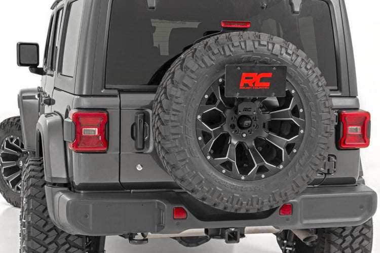 rough country license plate relocation bracket for jeep wrangler
