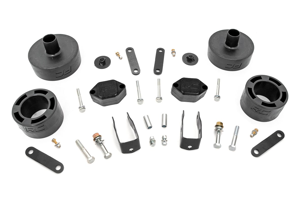 Rough Country 2.5 Inch Lift Kit | Spacers | Jeep Wrangler JK/Wrangler Unlimited  (2007-2018)