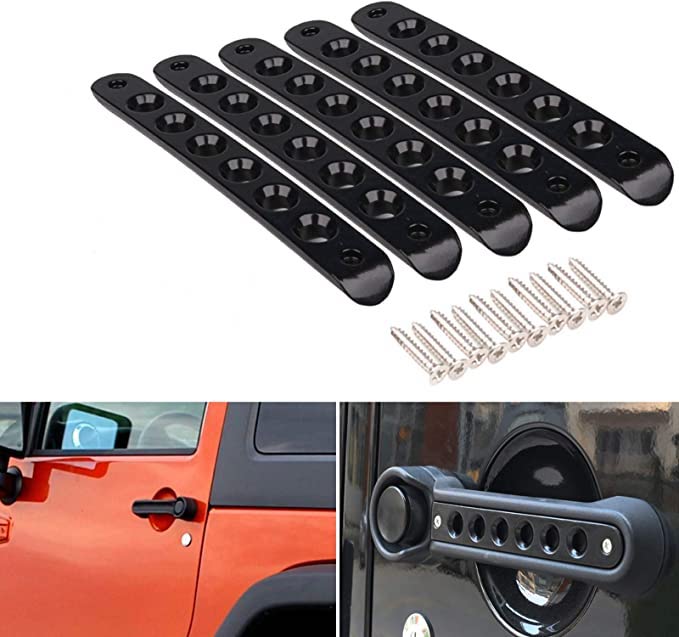 Trail Ops jeep wrangler jk black door handle inserts