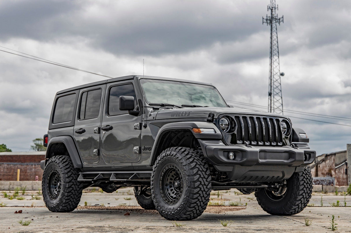 Rough Country 3.5 Inch Lift Kit | C/A Drop | 4-Door | EcoDiesel | Jeep Wrangler Unlimited (20-23)