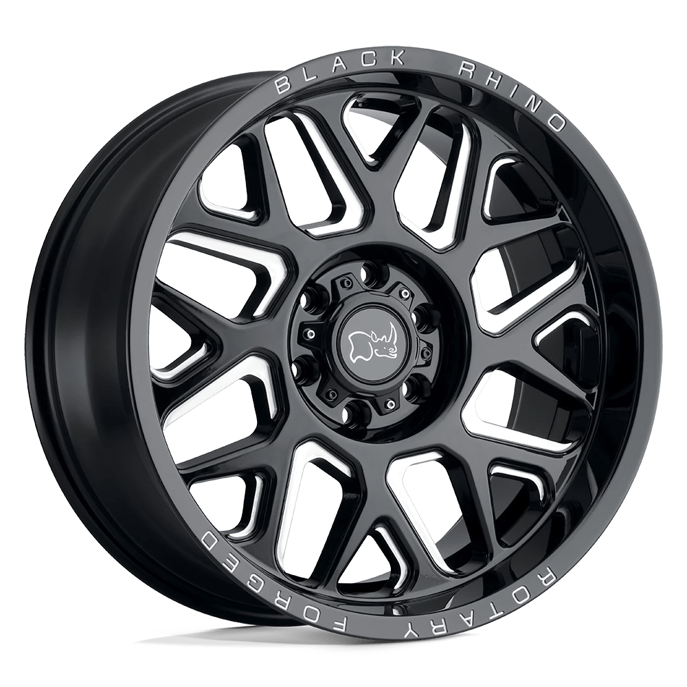 Black Rhino GLOSS BLACK & MILLED BR REAPER 20X11.5 5X127 -44 71 G-BLK MLD