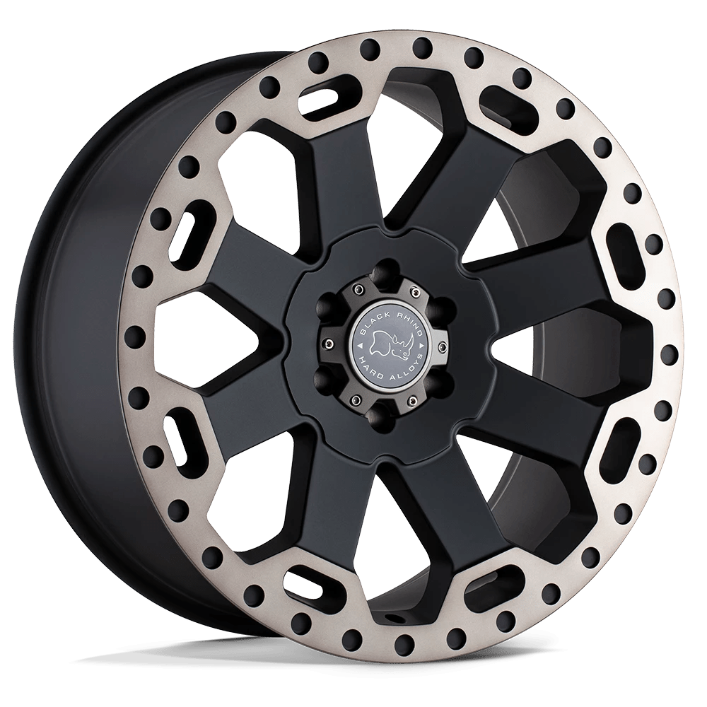 Black Rhino MATTE BLACK W/ MACHINED DARK TINT BR WARLORD 18X9 5X127 -12 71 M-BLK DDT
