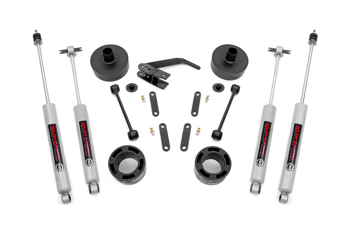 Rough Country 2.5 Inch Lift Kit | Spacers | Jeep Wrangler JK/Wrangler Unlimited  (07-18)