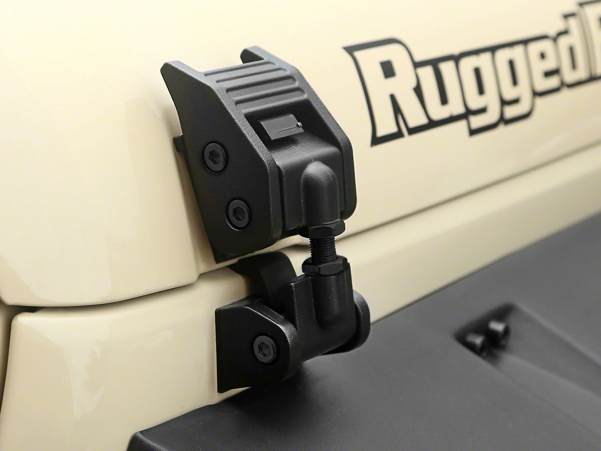 Rugged Ridge Hood Catch Textured Black Aluminum OMI11210.17