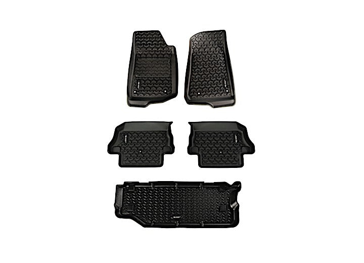 Rugged Ridge All Terrain Floor Liner Kit with Short Cargo Liner OMI12988.06 (18-current JL 2 DR)