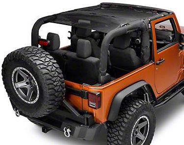 Smittybilt Extended Black Mesh Top SMB94200