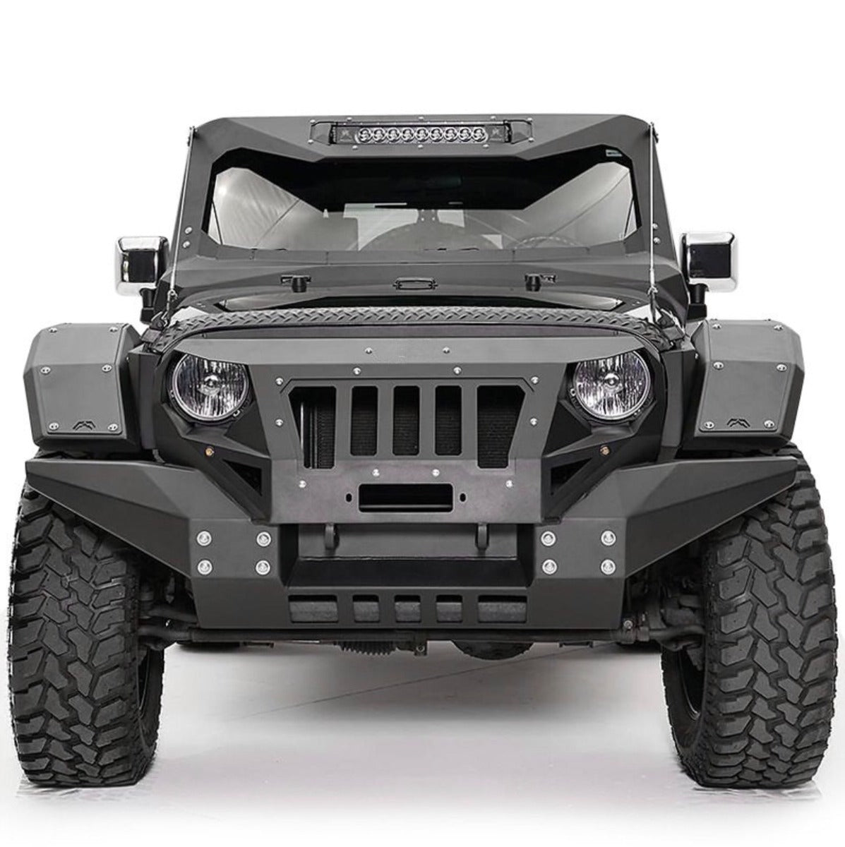 Trail Ops Angry Grill and Bumper TO-JK-177-B