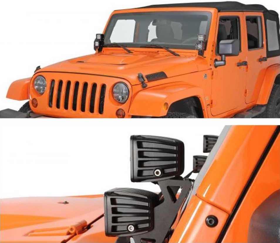 Trail Ops Double A-Pillar Mount JK/JKU Jeep Wrangler