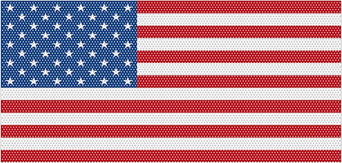 Trail Ops Colored Flag Grill Insert JJL201-RWB