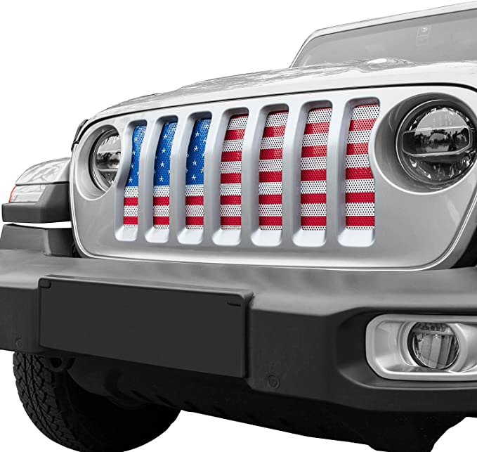 Trail Ops Colored Flag Grill Insert JJL201-RWB