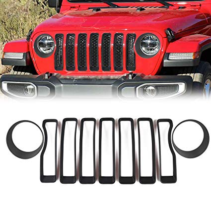 Trail Ops Black Grill Insert with Headlight Ring JJL22-Black