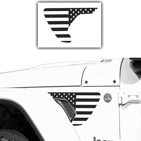 Trail Ops Flag Fender Vent Decal JJL461-White