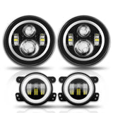Trail Ops RGB Halo Headlight-Foglight Combo JK/JKU Wrangler