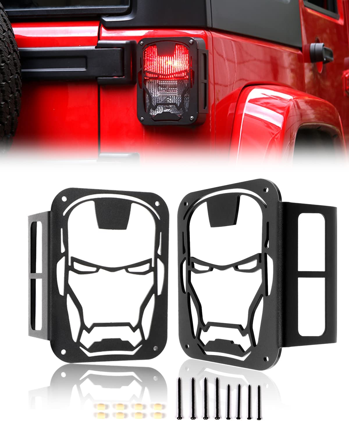 Trail Ops Iron Man Tail Light Cover TO-JK-5051