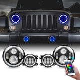 Trail Ops RGB Halo Headlight-Foglight Combo JK/JKU Wrangler