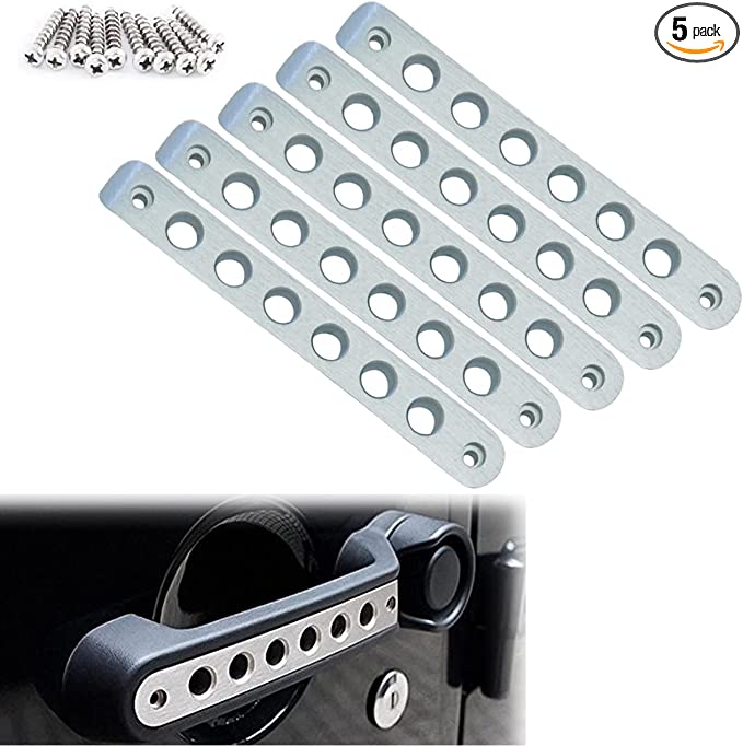 Trail Ops Silver Door Handle Insert Set TO-JK-7081-Silver