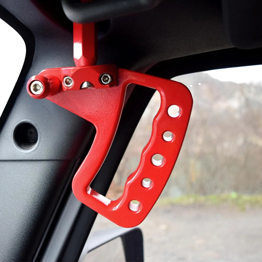 Trail Ops Red Aluminum Entry Handles JK/JKU Jeep Wrangler