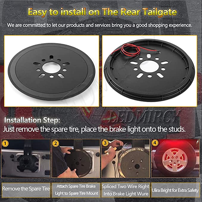 Trail Ops Spare Tire Brake Light Ring TO-JL-5035