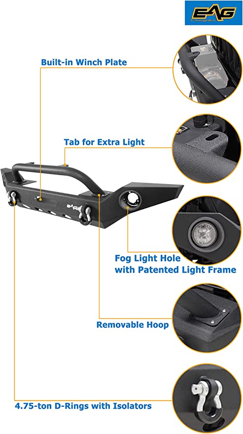 EAG Steel Front Bumper TO-JL-BP-003