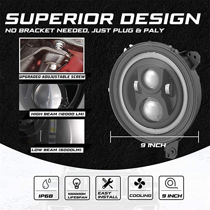 Trail Ops Halo Headlight TO-JL-LL-010